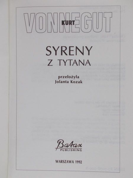 Vonnegut Kurt - Syreny z Tytana