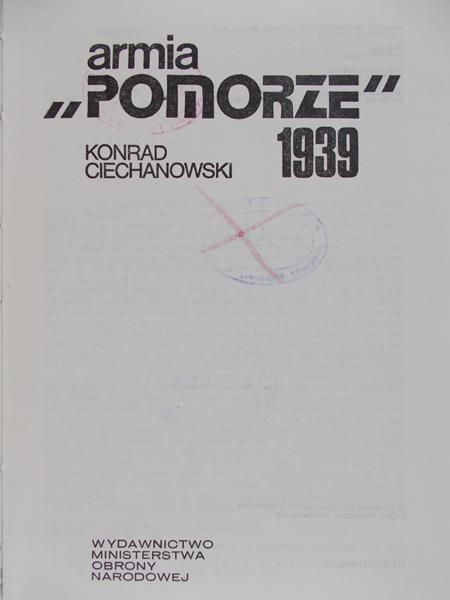 Ciechanowski Konrad - Armia "Pomorze" 1939