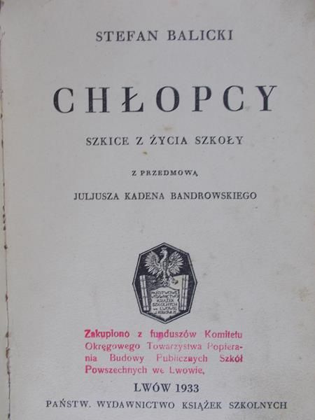 Balicki Stefan - Chłopcy, 1933 r.