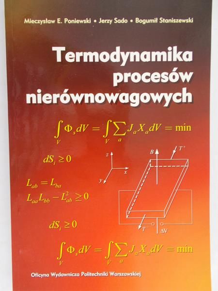 Poniewski  Mieczysław  - Termodynamika procesów nierównowagowych