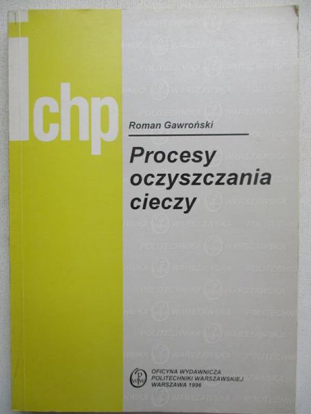 Gawroński Roman - Procesy oczyszczania cieczy