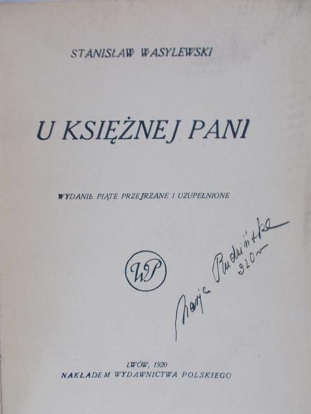 Wasylewski Stanisław - U księżnej pani, 1920 r.
