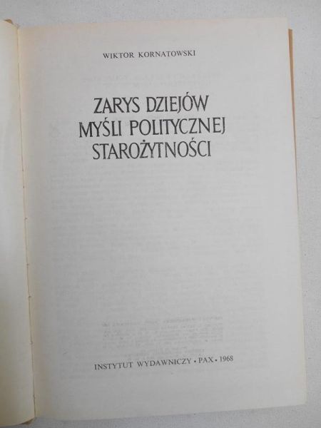 Zarys dziejów myśli politycznej starożytności