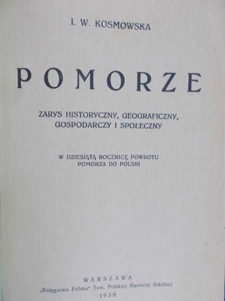 Kosmowska I.W. - Pomorze, 1930 r.