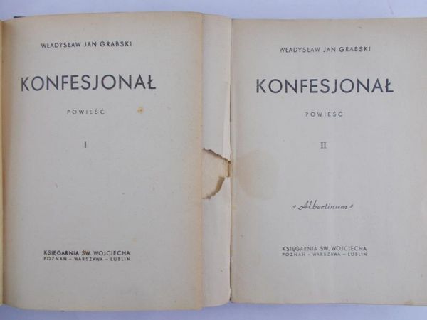 Grabski Władysław Jan - Konfesjonał cz. I i II, 1949 r.