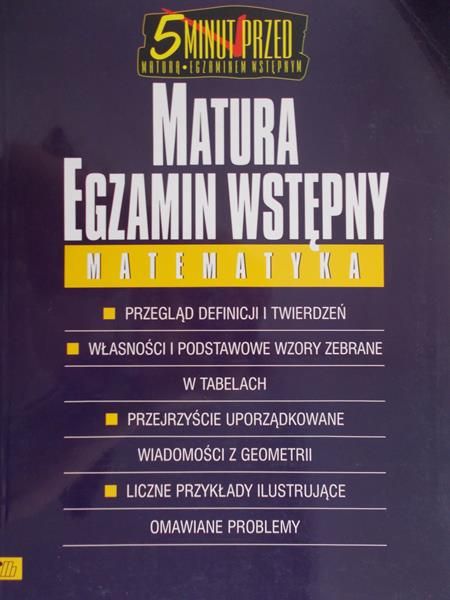 Vosicky Zdenek - Matura egzamin wstępny. Matematyka