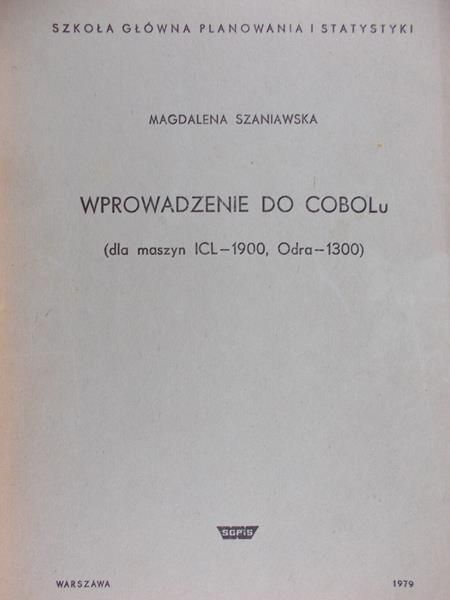 Szaniawska Magdalena - Wprowadzanie do Cobolu