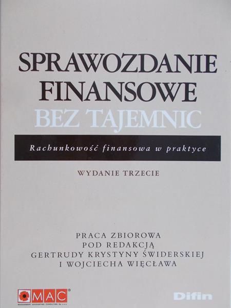 Gertruda Krystyna Świderska (red.) - Sprawozdanie finansowe bez tajemnic