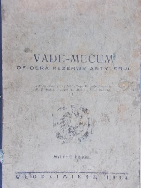 Vade-mecum oficera rezerwy artylerji, 1934 r.