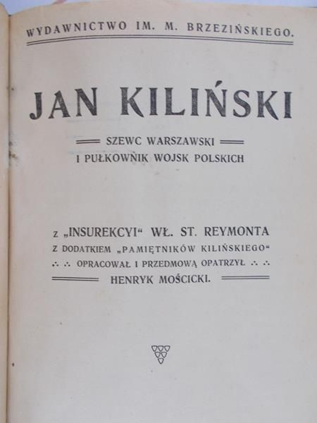 Reymont Stanisław - Jan Kiliński, 1919 r.