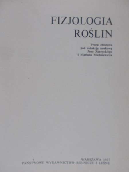 Fizjologia  roślin