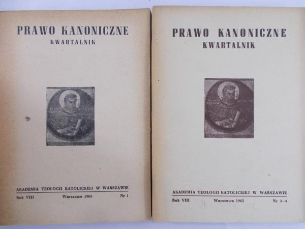 Myrcha Marian - Prawo kanoniczne. Kwartalnik, NR. 1 oraz NR. 3-4