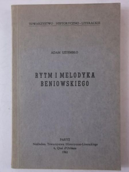 Uziembło Adam - Rytm i melodyka Beniowskiego