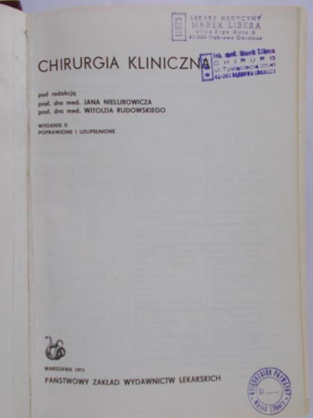 Nielubowicz J. (red.) - Chirurgia kliniczna