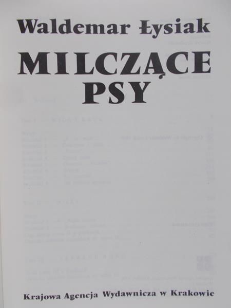 Łysiak Waldemar - Milczące psy