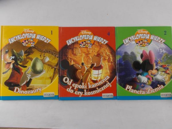 Disney - Encyklpedia wiedzy trzy książki