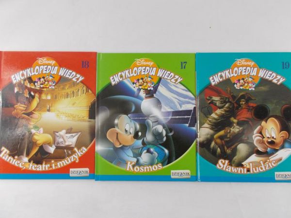 Disney - Encyklpedia wiedzy trzy książki