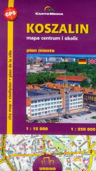 Koszalin. Mapa centrum i okolic