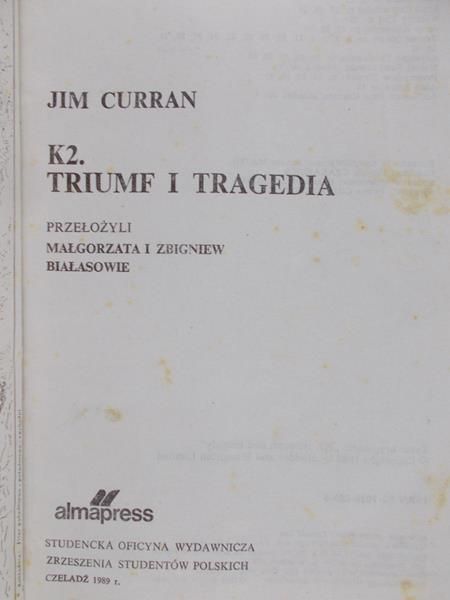 Curran Jim - K2. Triumf i tragedia