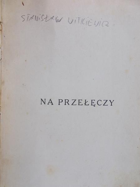 Witkiewicz Stanisław - Na przełęczy, 1924 r.
