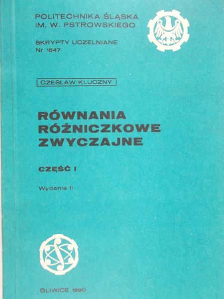 Kluczny Czesław - Równania różniczkowe zwyczajne