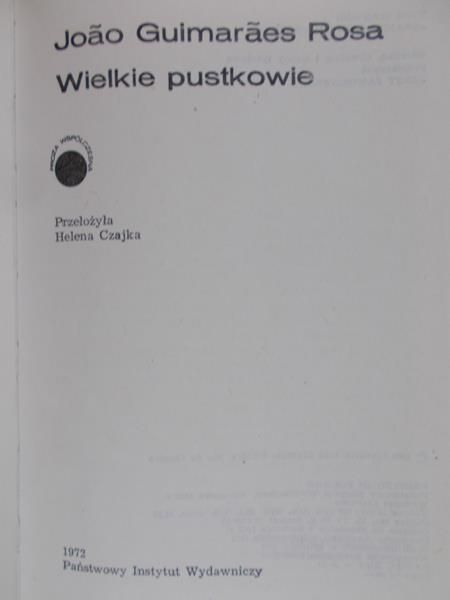 Guimaraes Rosa Joao - Wielkie pustkowie