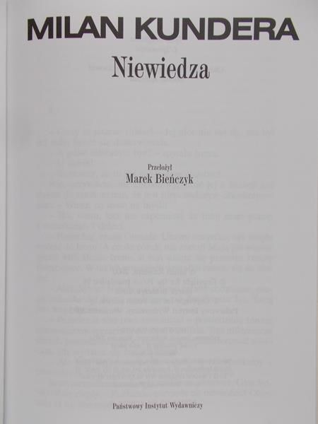 Kundera Milan - Niewiedza