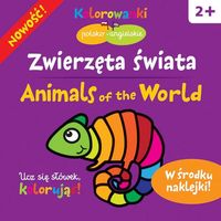 Zwierzęta świata, kolorowanki polsko- angielskie