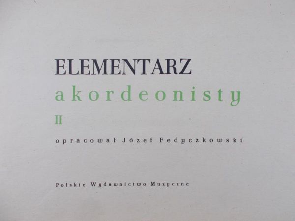 Fedyczkowski Józef - Elementarz akordeonisty