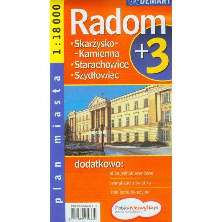 Radom plus 3, plan miasta, 1: 18 000