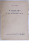 De manifestatione conscientiae in iure religiosorum