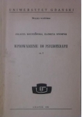 Wprowadzenie do psychoterapii, cz I
