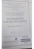 Działania nieskończone,  XIII 1948 r.