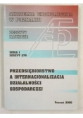 Przedsiębiorstwo a internacjonalizacja działalności gospodarczej