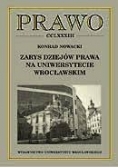 Prawo . Zarys dziejów prawa na Uniwersytecie Wrocławskim