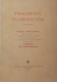 Fragmenty filozoficzne