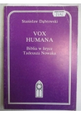 Vox humana. Biblia w liryce Tadeusza Nowaka
