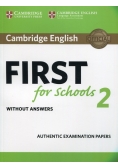 Cambridge English First for Schools 2 Student's Book without answers