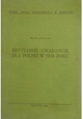 Brytyjskie gwarancje dla Polski w 1939 roku