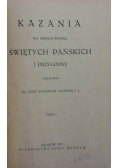 Kazania na uroczystości świętych pańskich i przygodne, Tom I, 1923r.