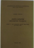 Zarys dziejów archiwów Polskich cz II