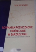 Równania różniczkowe i różnicowe w zarządzaniu