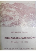 Bibliografia Wierchów za lata 1923 1972