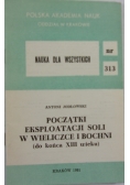 Początki eksploatacji soli w wieliczce i bochni