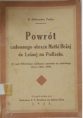 Powrót cudownego obrazu Matki Bożej do Leśnej na Podlasiu, 1933 r.