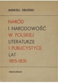 Naród i narodowość w polskiej literaturze i publicystyce lat 1815-1831