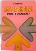 Testy in english thematic vocabulary