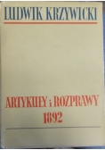 Artykuły i rozprawy 1892