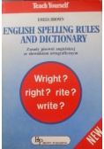 English spelling rules and dictionary