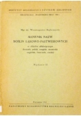Słownik Nazw Roślin Łąkowo - Pastwiskowych